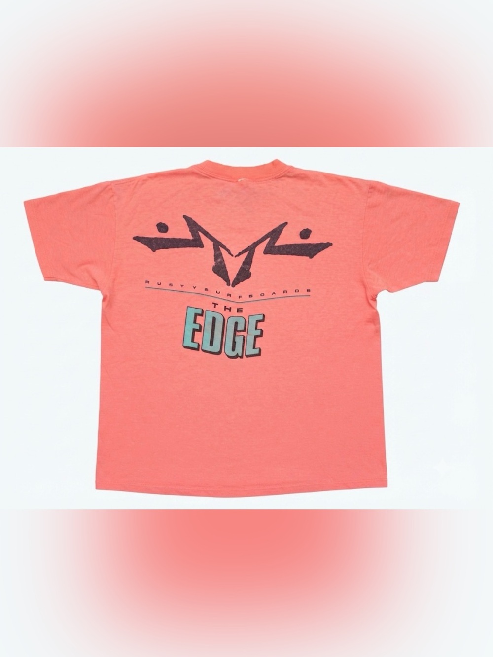 Vintage 90s Rusty Surfboards T Shirt Mens Large The Edge Surfwear Made in USA